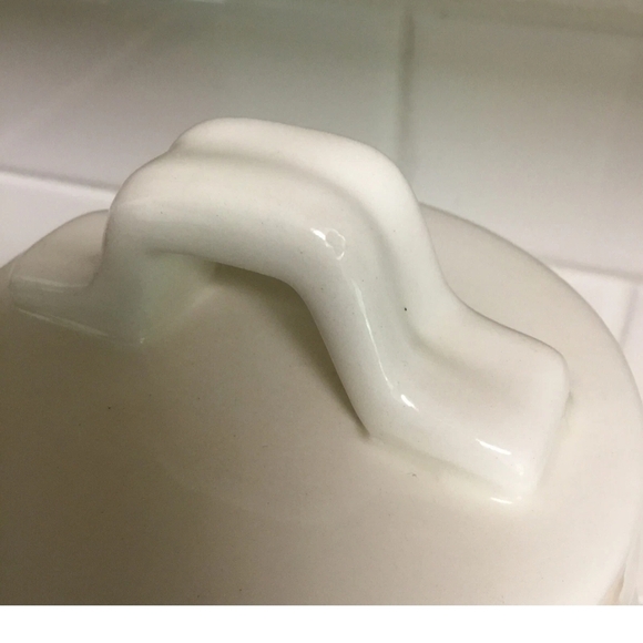 White Ceramic Kitchen Canister - Picture 7 of 9